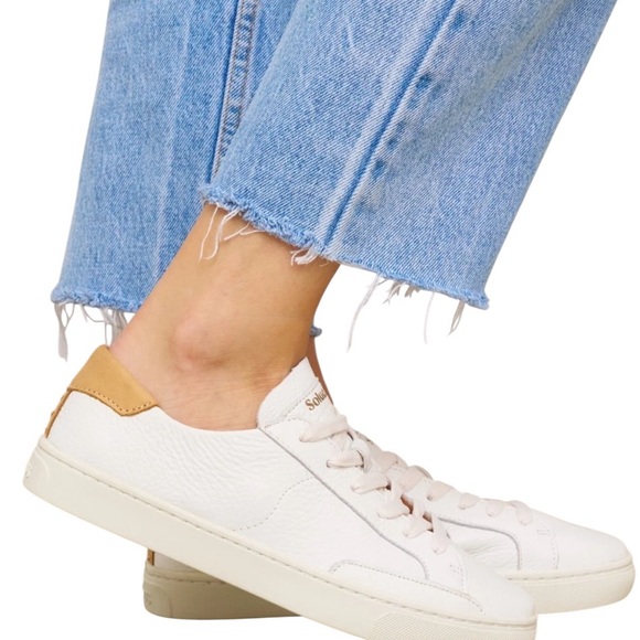 Soludos Ibiza Classic Leather Sneakers – Oasis White (Size 8) - Picture 16 of 16